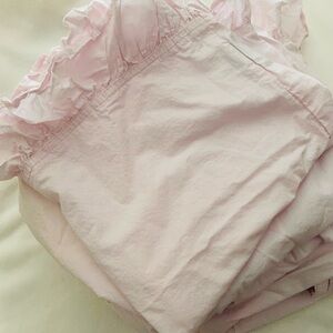 Simply Shabby Chic ~ light pink ruffled FULL bedsheet set ~ nice!